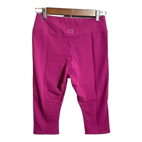 Anthropologie LACAUSA Astral Mid Rise Capri Leggings in Dragonfruit Size M NWT - Picture 7 of 10